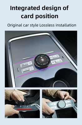 Ejr Lcd Intelligent Docking Station For Tesla Model 3 Y Quick Charger Shunt Hub Splitter Central Control Knob Button