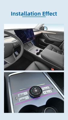 Ejr Lcd Intelligent Docking Station For Tesla Model 3 Y Quick Charger Shunt Hub Splitter Central Control Knob Button